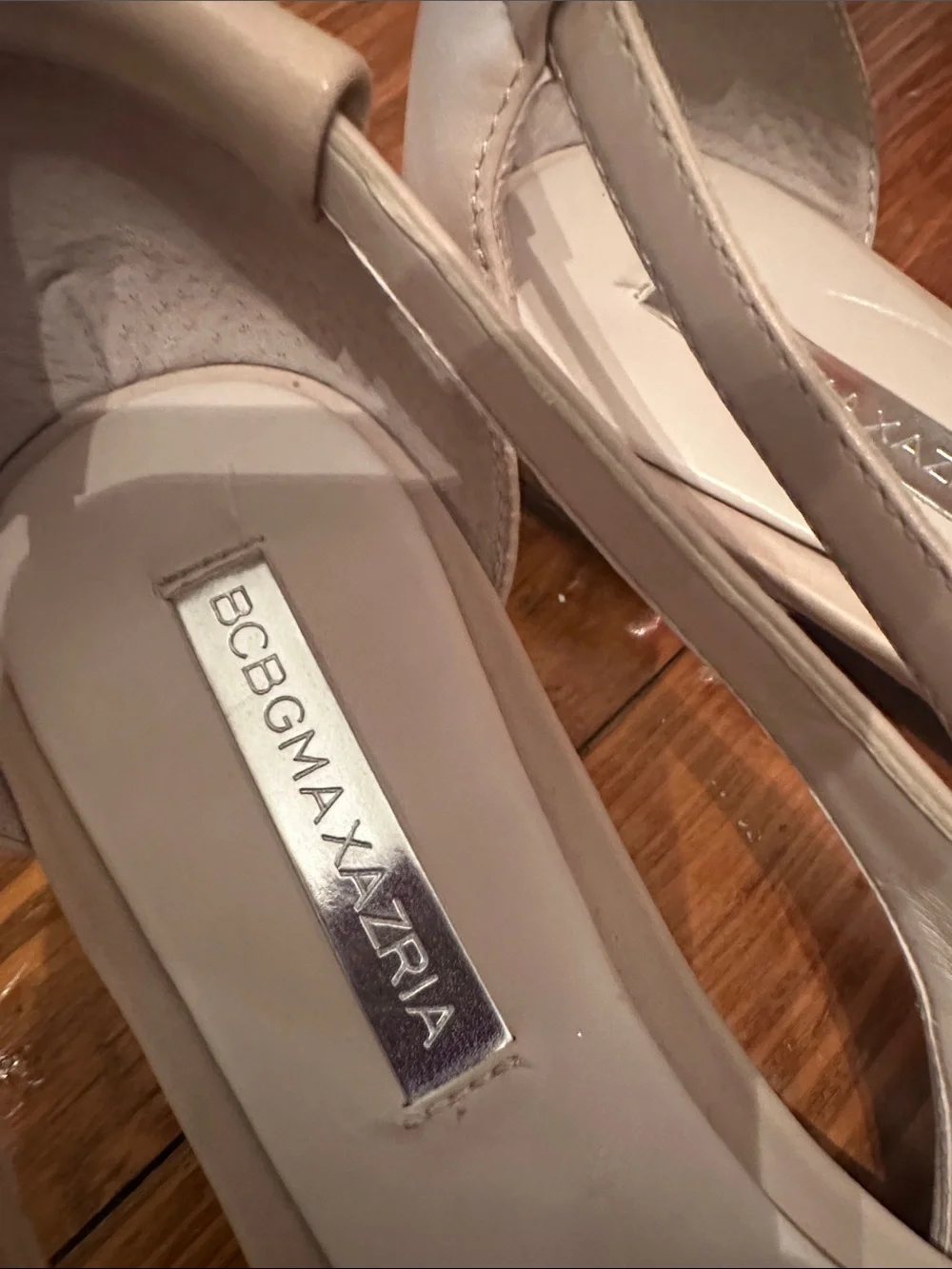 BCBGMaxAzria Blush Pointed Slingback Flats with Studded Heel
